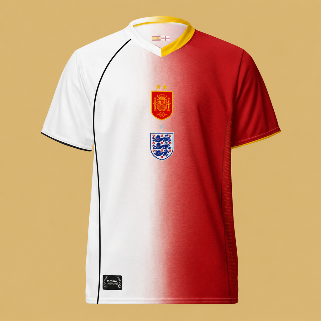 England x Spain Football T-shirt - Half & Half