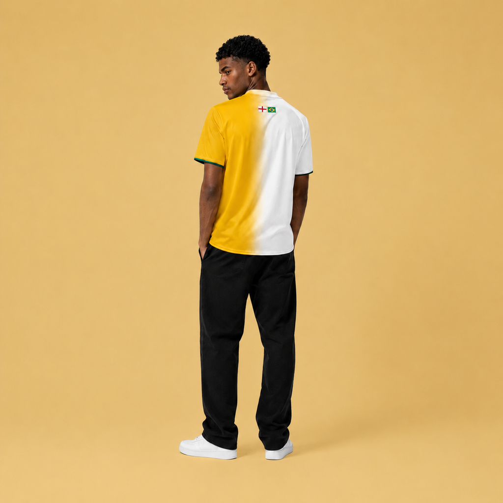 England x Brazil Football T-shirt - Half & Half