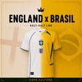 England x Brazil Football T-shirt - Half & Half